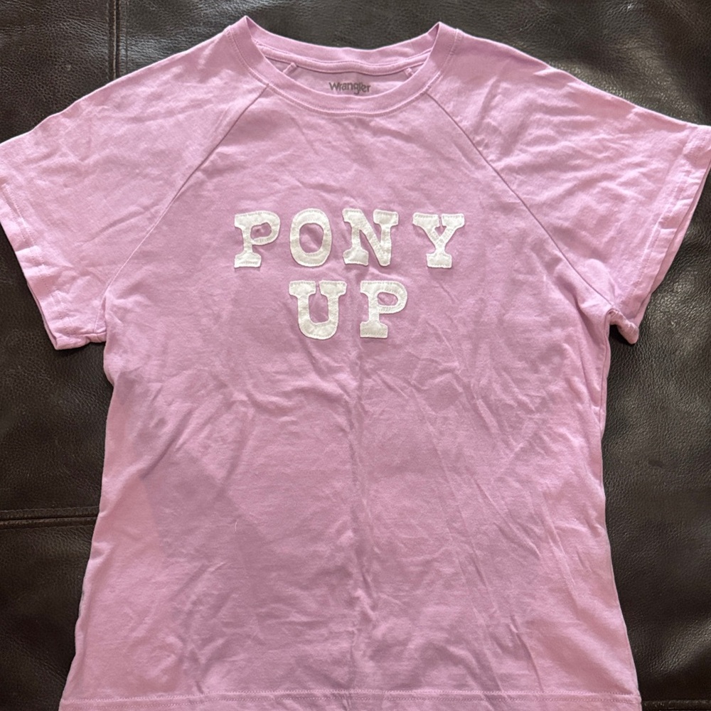Wrangle Pink T-Shirt - Pony Up Design